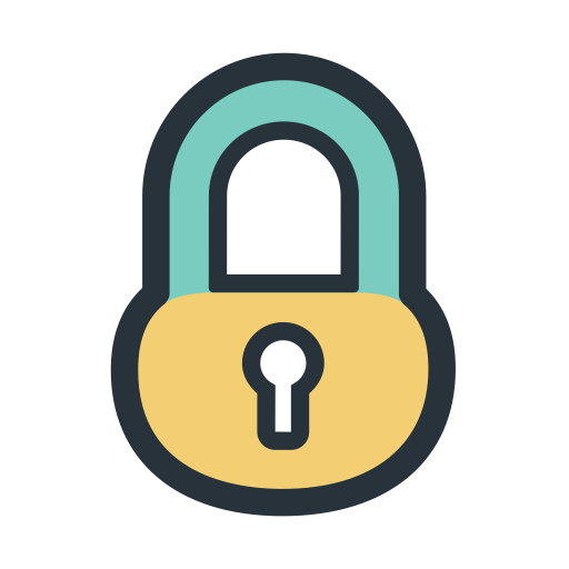 Color Block Lock svg vector icon