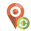 location,refresh icon