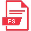 document, extension, file, ps svg vector icon