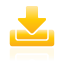 inbox, yellow icon