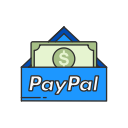 cash, dollar bill, online payment, paypal svg vector icon