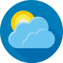 cloud, forecast, sun, weather svg vector icon