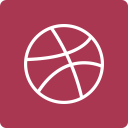 dribbble, media, social, square svg vector icon