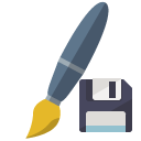 brush,diskette icon