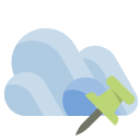 cloud,push,pin icon