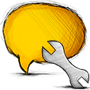 comment, settings icon