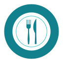 citycons, cutlery, hotel, plate svg vector icon