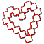 heart,cube icon