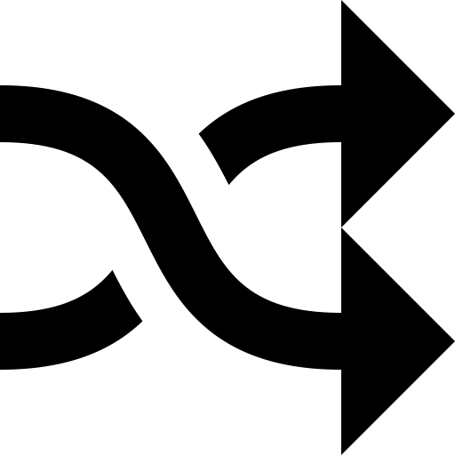 Shuffle svg vector icon