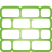 basic, green, wall icon