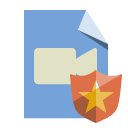 file,type,video,shield icon