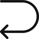 arrow, arrow left, arrow turn, back, direction, left, turn svg vector icon