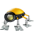 automatic, automatic machine, automaton, bug, flier, flyer, hexapod, insect, machine, machine gun, robot icon