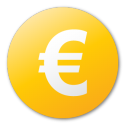 currency,euro,yellow,money,cash,coin icon