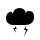 cloud, ligtning, lock, safe icon