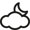 cloud, moon svg vector icon