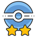 game, go, poke, pokemon, star, trainer, two svg vector icon