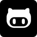 git, git hub, github, logo, square, version control svg vector icon