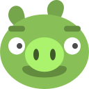angry, bad, birds, game, ios, pig svg vector icon