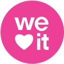 media, pink, round, social, weheartit icon