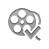 film,reel,checkmark icon