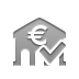 bank,euro,checkmark icon