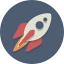 rocket, spacecraft, spaceship svg vector icon