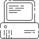 commodor 84, computer, desktop svg vector icon