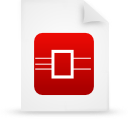 document, file, paper, red icon