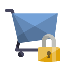 shoping,cart,lock icon