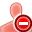 user,red,delete,del,remove,account,profile,people,human icon