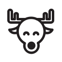 deer, funny, happy, holiday, magic, santa, xmas svg vector icon