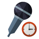 microphone,clock icon