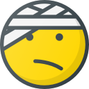 emoji, emote, emot, emot, injured svg vector icon