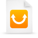 document, file, orange, paper icon