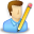 blue, edit, user icon