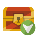 treasure,chest,down icon