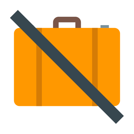 No Baggage svg vector icon