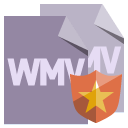 file,format,wmv,shield icon