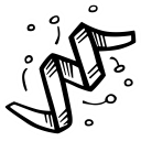 celebration, new year, party, serpentine svg vector icon