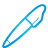 basic, blue, pen icon