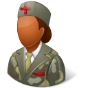 armynurse, dark, female icon