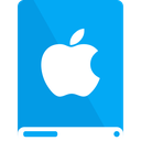 apple, drive, lb, white icon