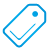 basic, blue, tag icon