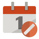 calendar,cancel icon