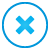 basic, blue, button, cross icon