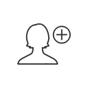 add friend, add user, facebook, fb svg vector icon