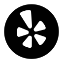 rounded, yelp svg vector icon