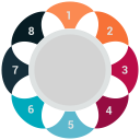 analytics, infographic, pie chart svg vector icon
