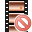 delete, film icon